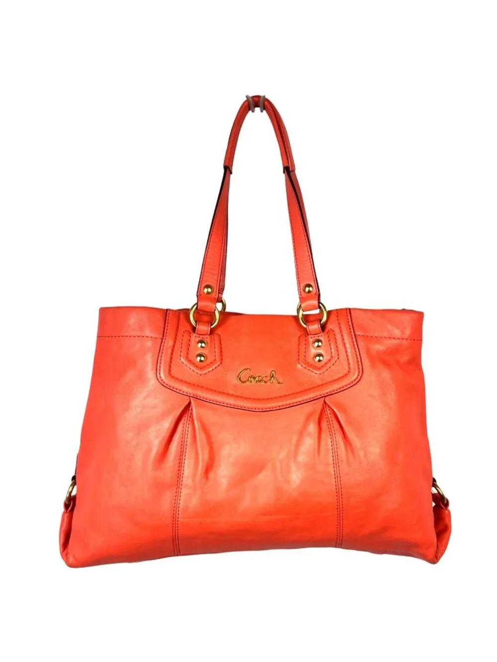 Coach 2013 Salmon Leather Ashley Carryall Shoulder Bag Purse C1375 - F19243